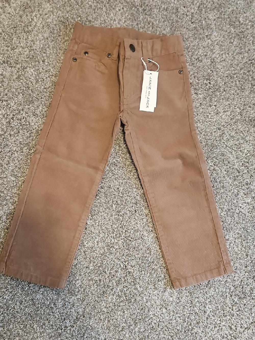 Janie and Jack Corduroy Pants in Camel Brown